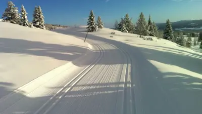 Gespurte Loipen im Skigebiet Golsfjellet