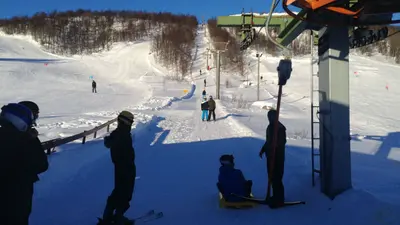 Schlepplift im Skigebiet Skarslia