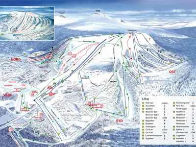 Pistenplan Idre Fjäll