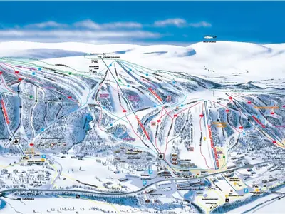 Pistenplan Funäsfjällen