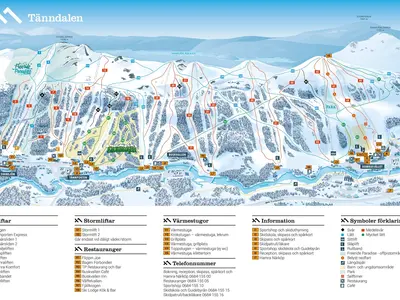 Pistenplan Funäsfjällen