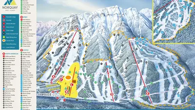 Norquay Pistenplan