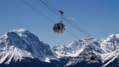 Die Gondel im Skigebiet Lake Louise
