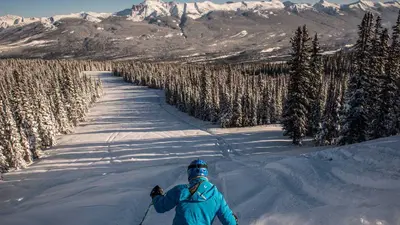Blick auf die Piste von Marmot Basin