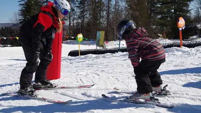 Kinderski im Skigebiet Montcalm