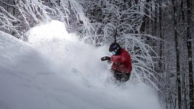 Powder-Schnee im Skigebiet Horseshoe