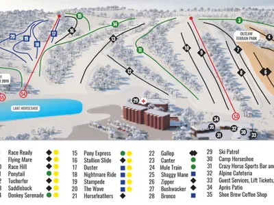 Pistenplan Horseshoe Resort