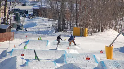 Snowpark im Skigebiet