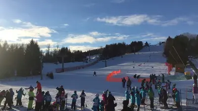 Blick über die Pisten in Brimacombe