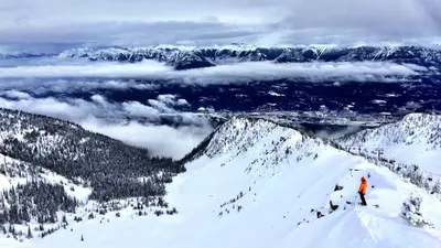 Panoramablick vom Skigebiet Kicking Horse