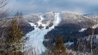 Blick auf das Skigebiet Tremblant