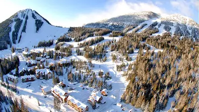 Luftaufnahme des Red Mountain Resorts