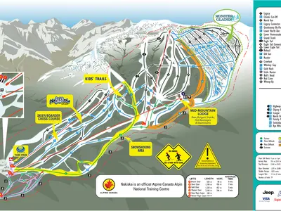 Pistenplan Nakiska Ski Area