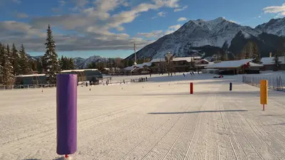 Kinderpiste im Skigebiet Nakiska