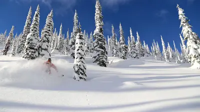 Skifahrer im Whitewater Ski Resort