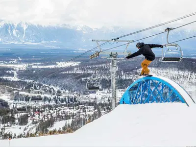 Freestyler im Snowpark Kimberley © Kimberley Alpine Resort