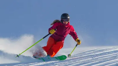 Skifahrer auf den Pisten