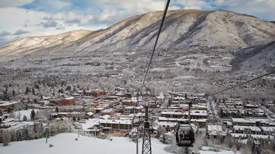 Blick ins Tal von Aspen Mountain