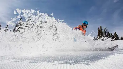 Spaß bei der Abfahrt in Aspen Mountain