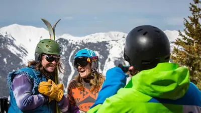 Spaß in den Bergen von Aspen Mountain