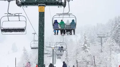 Aufstieg mit dem Sessellift