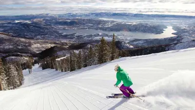 Abfahrt mit atemberaubenden Ausblick