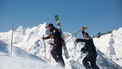 Aufstieg fürs Tiefschneeabenteuer