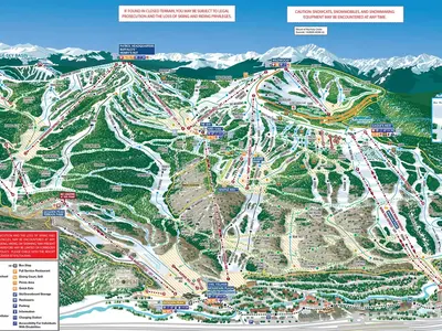 Pistenplan Vail Mountain