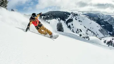 Snowboarder in Vail