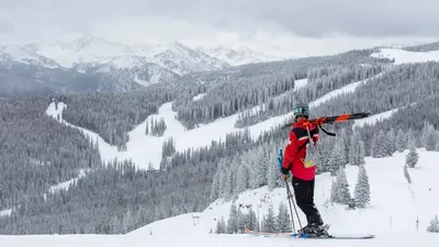 Blick auf die Pisten von Vail 