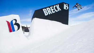 Snowboardjump in Breckenridge