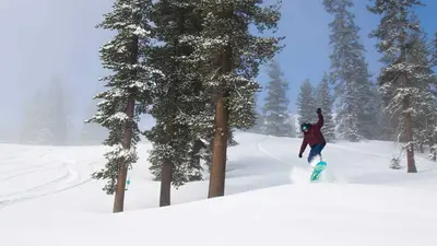 Tiefschneeabfahrt in Northstar