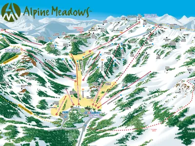 Pistenplan Alpine Lake Tahoe