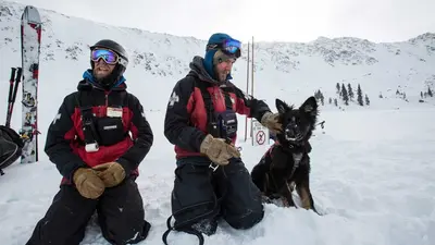Rettungshund Sasha in Arapahoe Basin