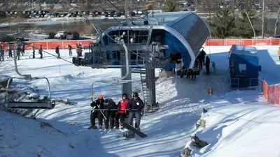 Aufstieg mit dem Sessellift