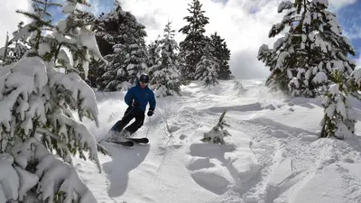 Abfahrt in Bogus Basin