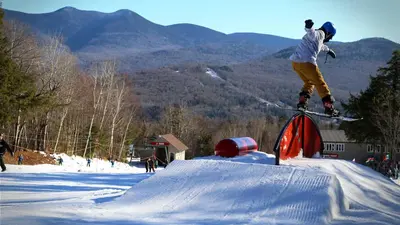 Snowboarder in Waterville Valley