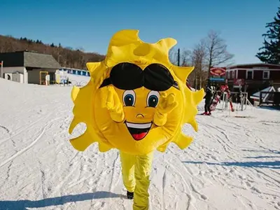 Sunny, das sonnige Maskottchen von Bromley Mountain © Bromley Mountain