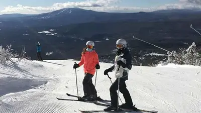 Skifahrer in Bromley Mountain