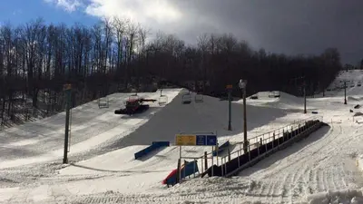 Terrain Park im Skiegbiet