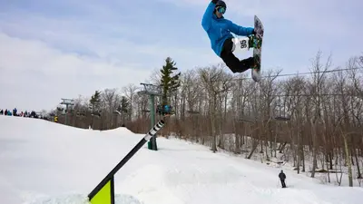 Snowboard in Bristol Mountain