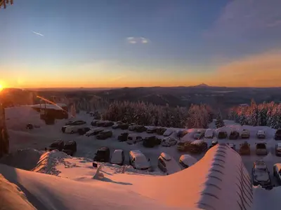 Ausblick bei Sonnenuntergang © Timberline Ski Area