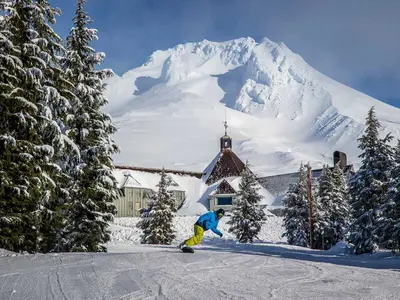 Snowboarder auf den Pisten © Timberline Ski Area