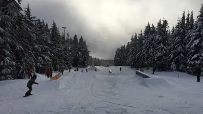 Blick auf den Snowpark