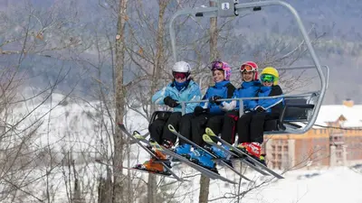 Aufstieg mit dem Sessellift