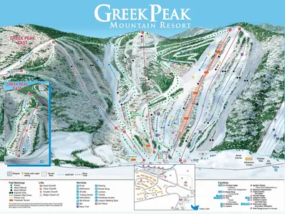 Pistenplan Greek Peak Mountain Resort