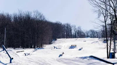 Blick auf den Snowpark