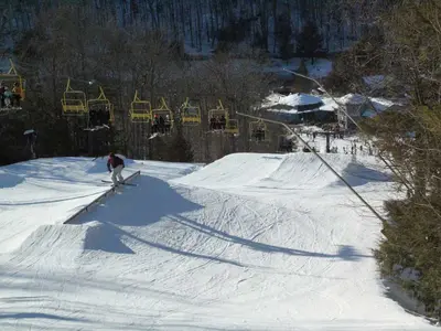 Blick auf den Snowpark in Ski Sundown © Ski Sundown