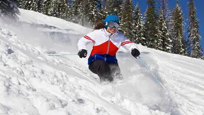 Skiabfahrt in Lookout Pass