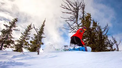 Snowboarder in Showdown Montana